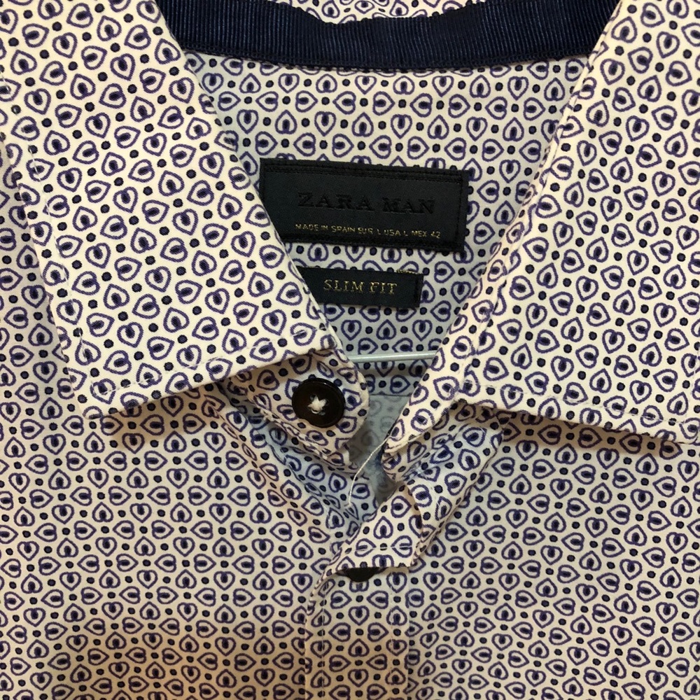 Zara Slim Fit Paisley button down